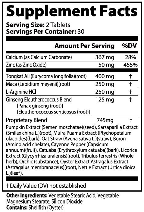 Spartan Strong Men's Vitality Tablets Supplements