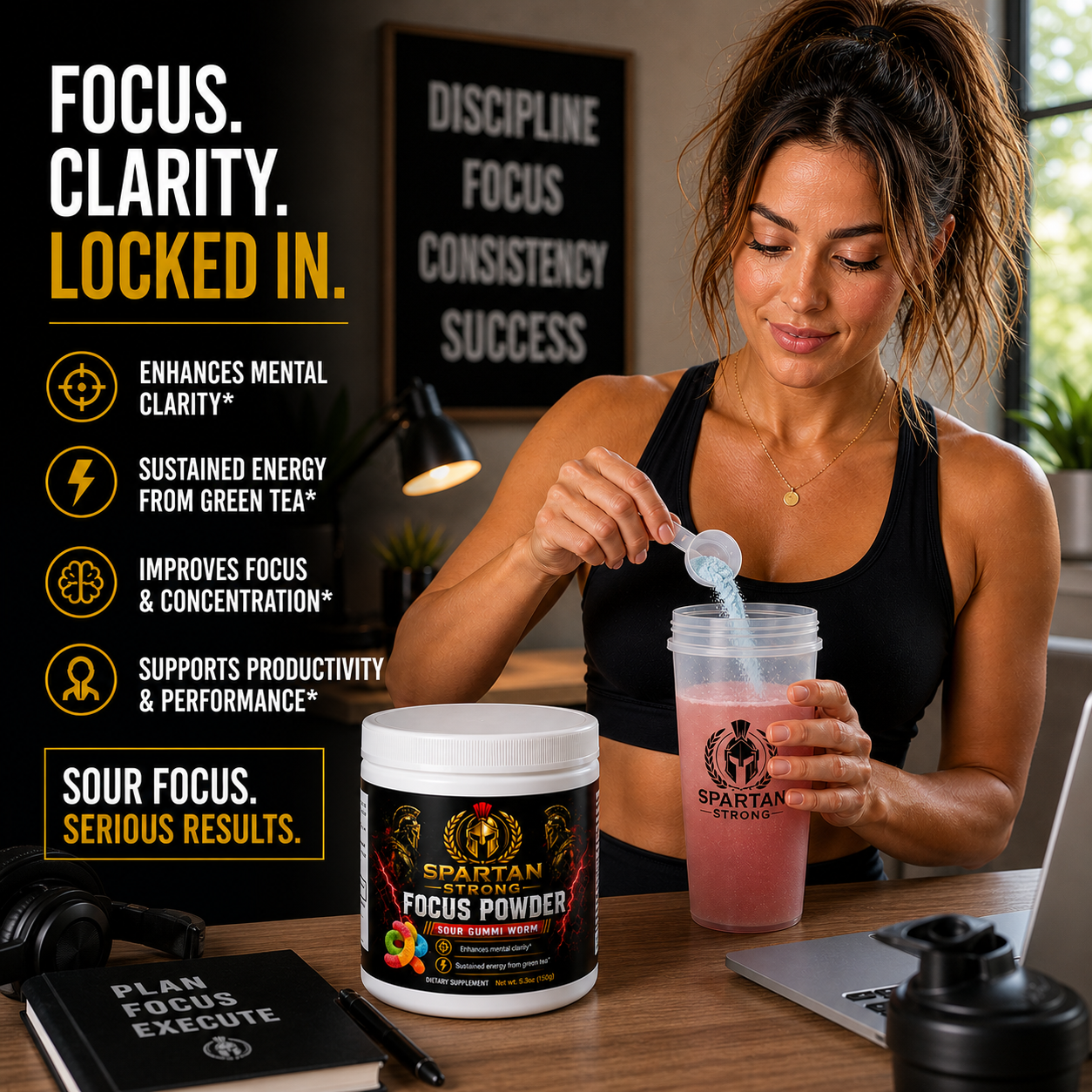 Spartan Strong Focus Powder Supplement (Sour Gummi Worm)
